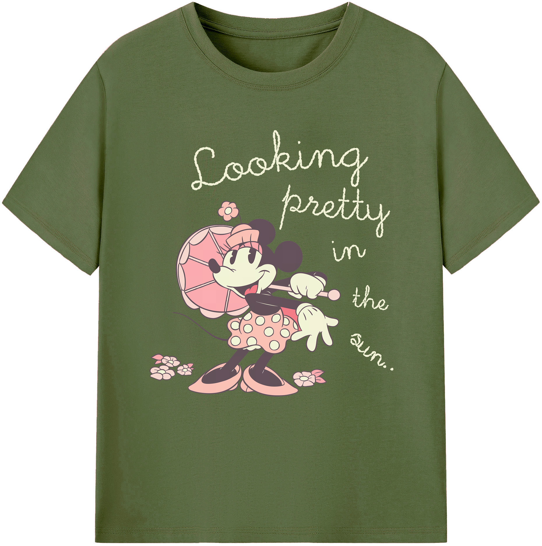 （画像用） ミッキーマウス Mickey Mouse 綿100％半袖Tシャツ（フロントプリント）